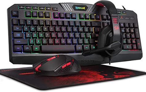 Redragon S Wired Rgb Backlit Gaming Keyboard And Mouse Gaming Mouse