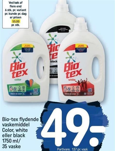 Bio Tex Flydende Vaskemiddel Color White Eller Black Tilbud Hos Rema 1000