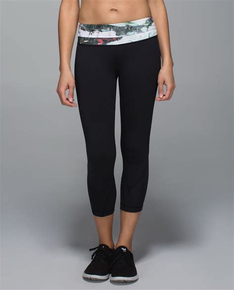 Lululemon Run Inspire Crop Ii Full On Luxtreme Mesh Black Mini