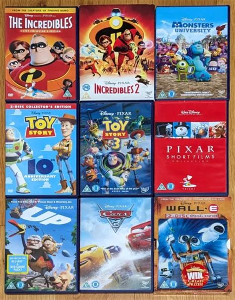 DISNEY PIXAR DVD Bundle 9 DVDs Toy Story Incredibles More 4 99