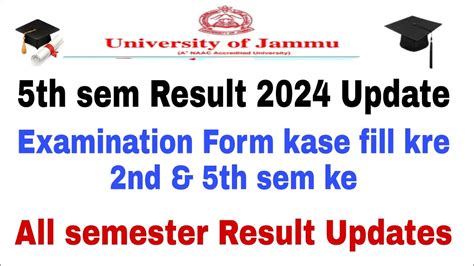 Jammu University 5th Sem Result Update 2024 Examination Form Kase