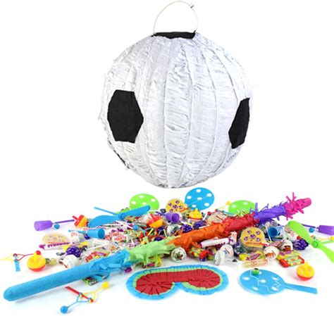 Kit Piñata Ballon de Foot Anniversaire Bonbons Jouets Bandeau Batte