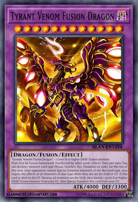 Tyrant Venom Fusion Dragon By Alanmac95 Custom Yugioh Cards Monster