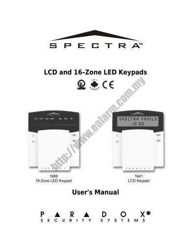 Paradox Alarm System Paradox Spectra Led And My