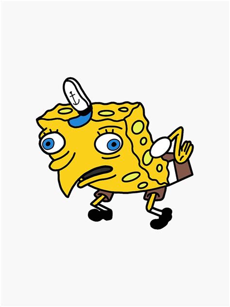 Mocking Spongebob Sticker For Sale By Colorfuljoy Redbubble