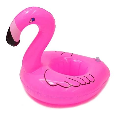 Inflable Mini Flamingo Porta Vaso Alberca Fiesta Flotador Meses Sin