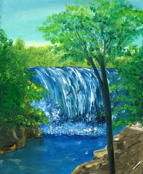 Drawings Of Waterfalls