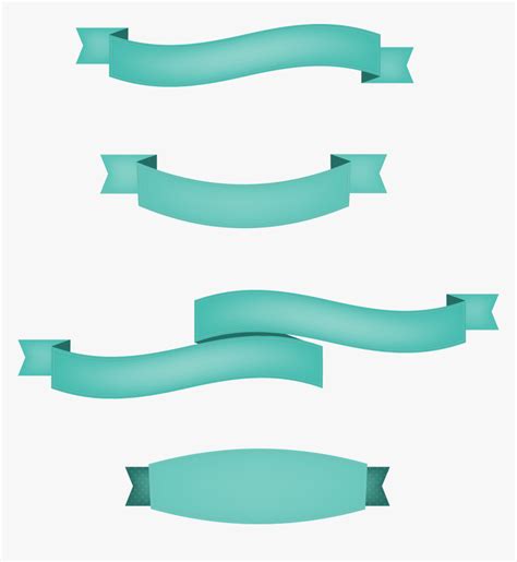 Transparent Teal Banner Png - Ribbon, Png Download - kindpng