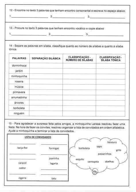 Texto Para Trabalhar Encontro Vocálico 4 Ano