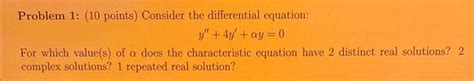 Solved Problem 1 10 Points Consider The Differential