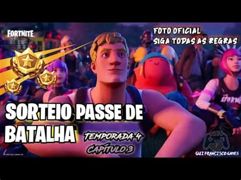 Fortnite Ao Vivo Sorteio do passe de batalha Temporada 4 Capítulo 3