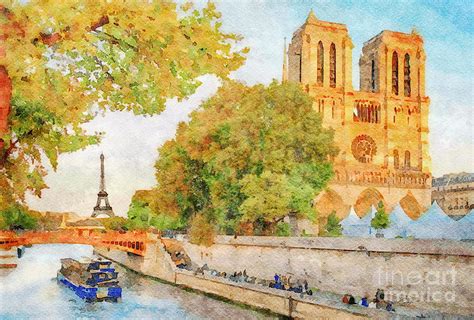 The Notre Dame Cathedral Paris Digital Art By Jerzy Czyz Pixels