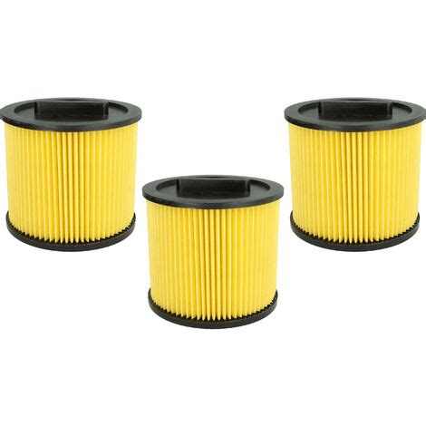 vhbw Lot de 3x filtres à cartouche compatible avec Einhell TC VC 1812 S