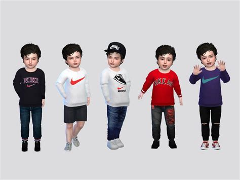 McLayneSims' NIKE Basic Sweaters Toddler | Sims 4 cc kids clothing ...