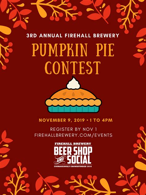 3rd Annual Pumpkin Pie Contest | Firehall Brewery