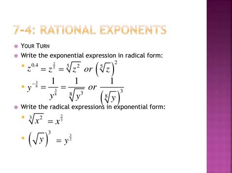 Ppt Unit Radical Functions Rational Exponents Powerpoint