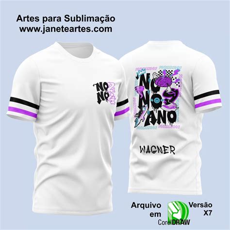 Arte Vetor Camisa Nono Ano 2024 Foguete Branca Janete Artes