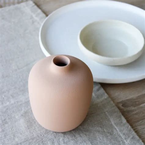 Blanc Collection 05 Vase beige Céramique ECO DESIGN LIFESTYLE