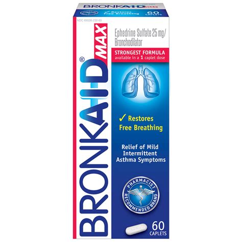 Bronkaid Max Caplets For Asthma Relief 60 Ct Fsa Eligible Cvs Pharmacy