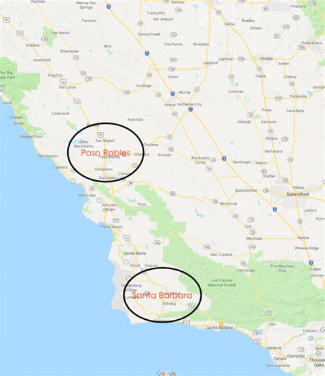 Where Is Paso Robles California On The Map Printable Maps