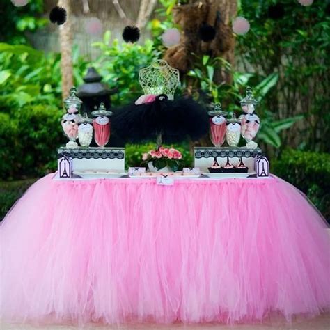 1Pcs 15 Colors Tulle Table Skirt DIY Tutu Tableware Skirts For Wedding