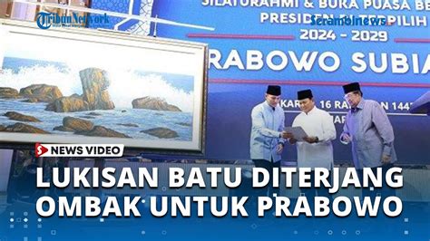 Lukisan Sby Bergambar Batu Diterjang Ombak Untuk Prabowo Saya Pasang Di