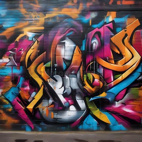 Bold And Dynamic Graffiti Art On An Urban Wall Vibrant Colors And Expressive Street Art Style1