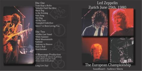 Led Zeppelin Must Have Bootlegs Led Zeppelin The European