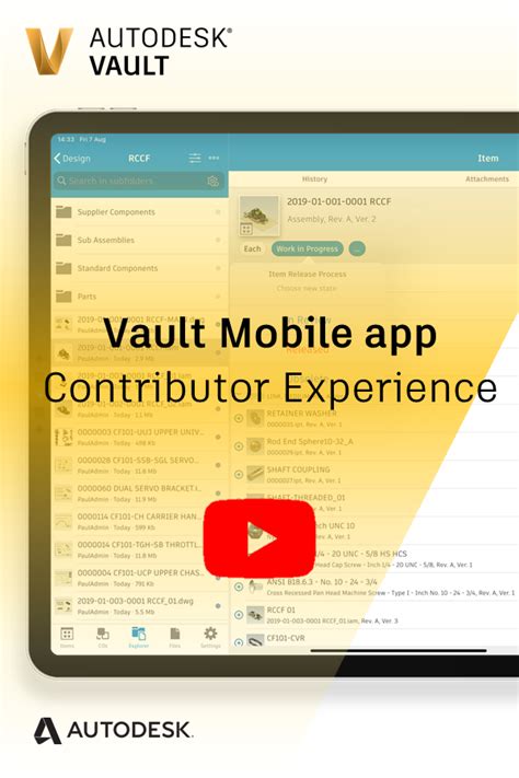 Autodesk Vault Mobile App Contributor Experience Mobile App App