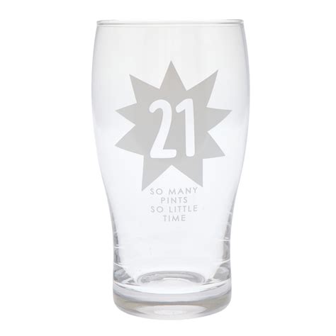 Buy 21 So Many Pints So Little Time Pint Glass for GBP 3.99 | Card