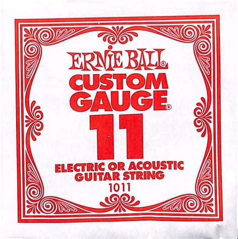 Six 6 011 Plain Ernie Ball Custom Gauge Electric Reverb