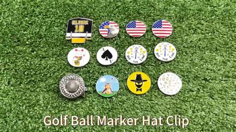 Custom Design Golf Ball Marker Metal Golf Ball Marker Hat Clip Magnetic