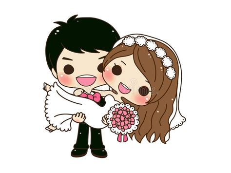 Cute couple wedding stock vector. Image of husband, dress - 54430377