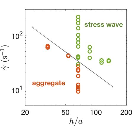 Phase diagram showing the two different normal stress signals (in red ...