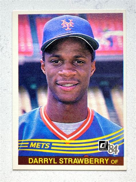 1984 Darryl Strawberry Donruss Baseball RC 68 Crisp No Etsy Football