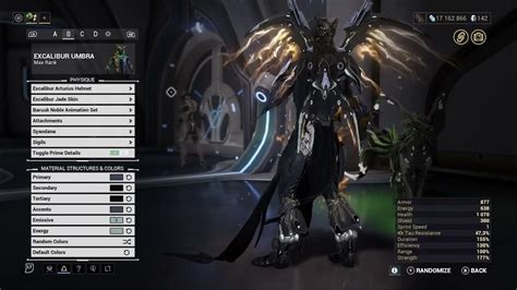 Warframe 2nd Skin Excalibur Umbra Fashion Frame Detailed Youtube