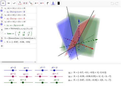 Intersection Of Three Planes Geogebra