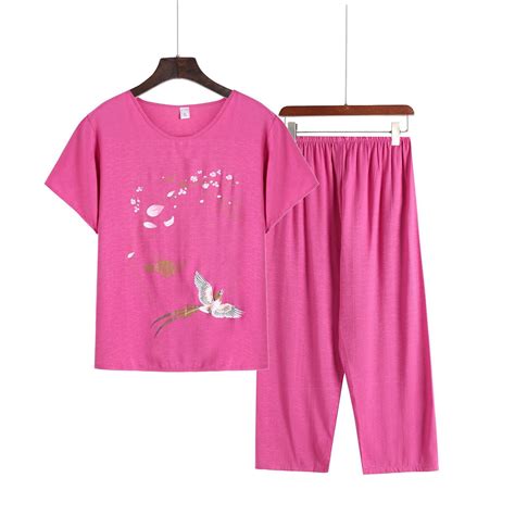 Herrnalise Womens Capri Pajama Sets Plus Size Sleepwear Top With Capri Pants 2 Piece Loungewear