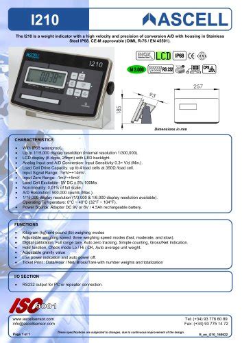 IDIMW Ascell Sensor S L PDF Catalogs Technical Documentation