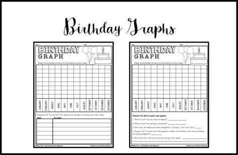 These Fun Birthday Graphs Will Reinforce Graphing And Data Interpretation For Your Grades 1 4