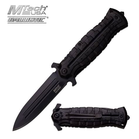 475 Inch Closed Black Dagger Style Spring Assisted Opening Knife