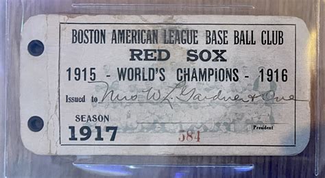 1917 BOSTON RED SOX TICKET BOOKLET ONLY BABE RUTH ON ROSTER ISSUED 2