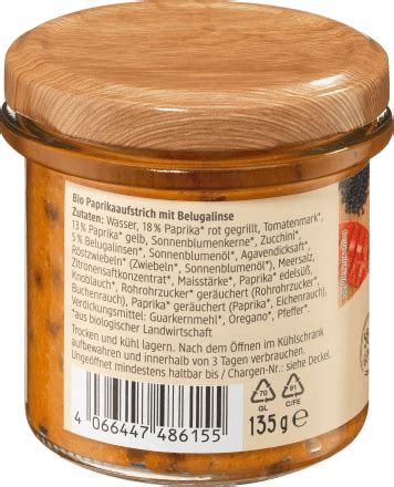 dmBio Gemüseaufstrich Gegrillte Paprika Belugalinse 135 g dauerhaft