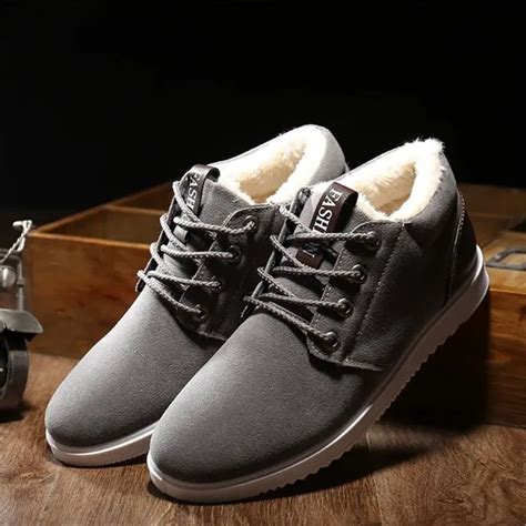 Winter Men Sneakers Winter Warm Plush Men Casual Shoes Outdoor Unisex Sport Shoes For Men Blue