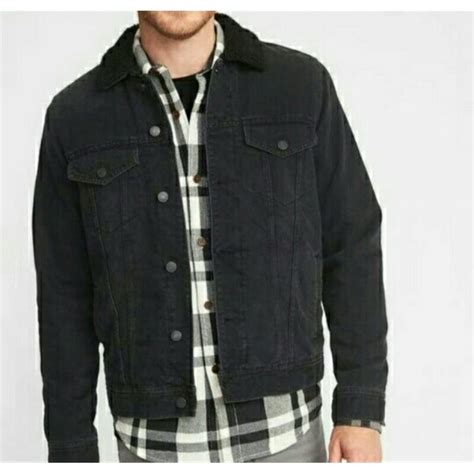 Jual Jaket Denim Sherpa On Black Pria Jacket Traveling Musim Dingin