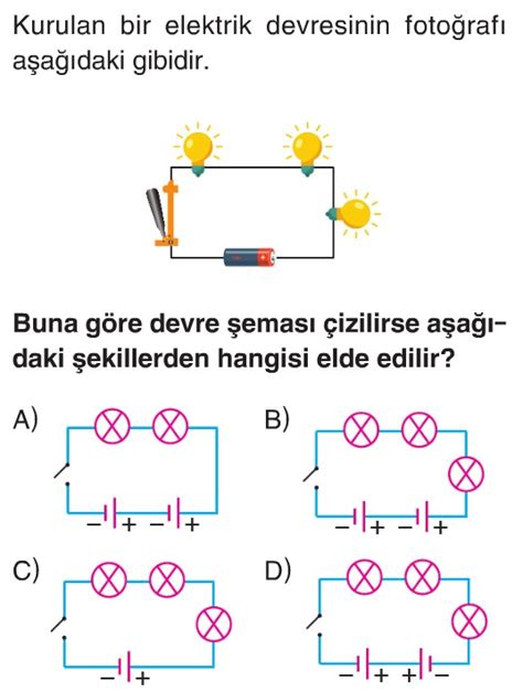 Devre Elemanlar Ve Devre Emalar Test Z S N F Fen Bilimleri Testleri