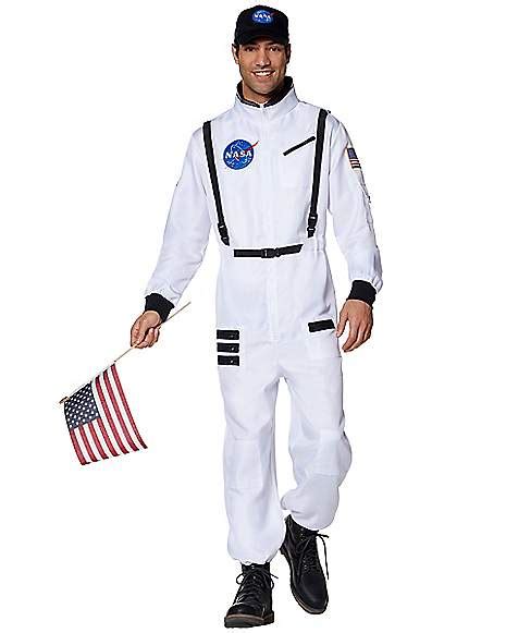 Adult White Nasa Jumpsuit Spencers