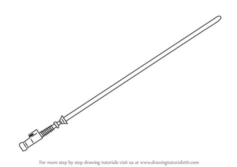 Learn How To Draw Lightsaber From Star Wars Star Wars Step By Step