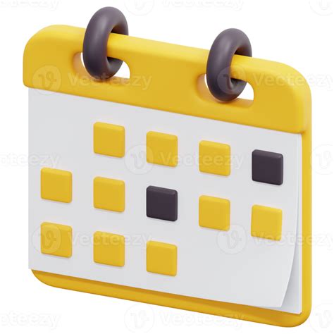 Calendar 3d Render Icon Illustration 11652852 Png