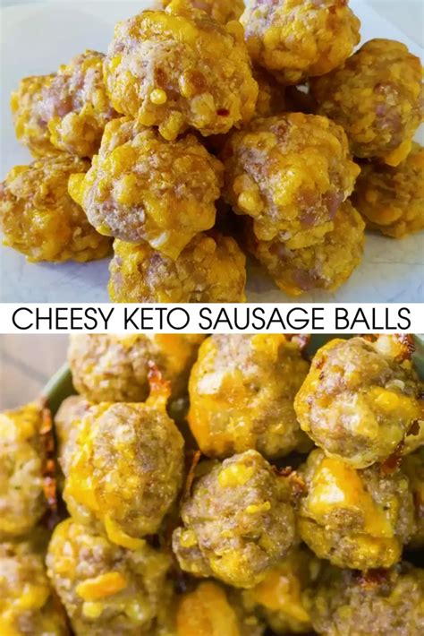 Cheesy Keto Sausage Balls A Savory Low Carb Snack Keto Easy Recipes